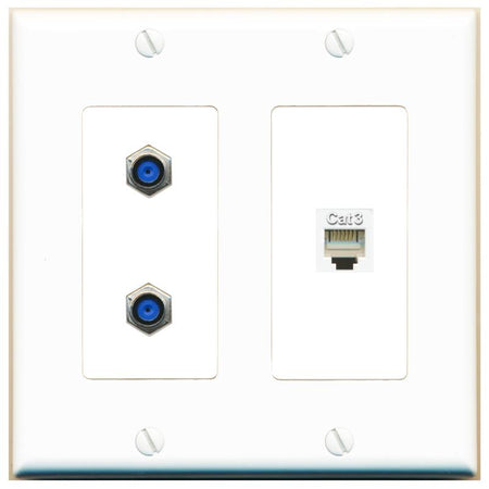 2 F81 PHONE Wall Plate [White]