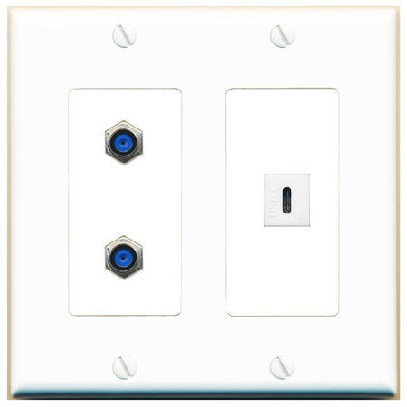 2 F81 USBC Wall Plate [White]