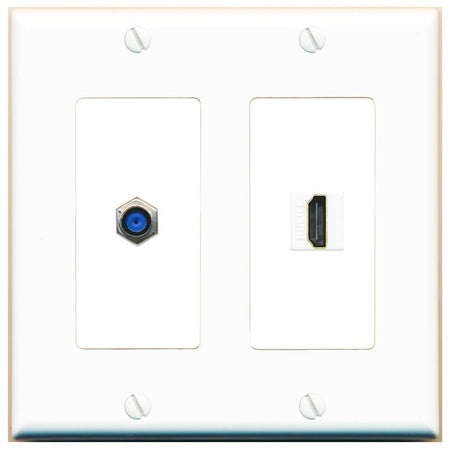 F81 HDMI Wall Plate [White]