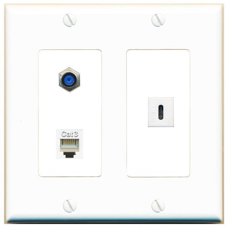 F81 PHONE USBC Wall Plate [White]