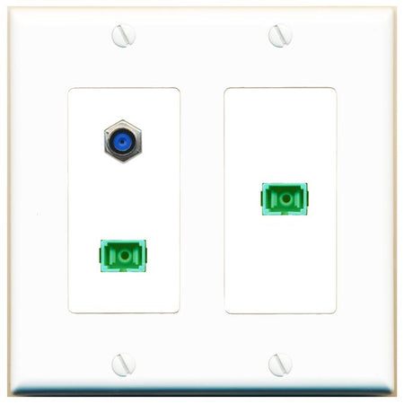 F81 2 SC-APC-SX Wall Plate [White]