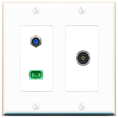 F81 SC-APC-SX TOSLINK Wall Plate [White]