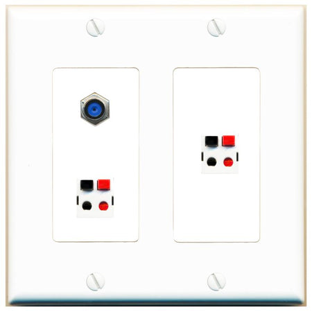 F81 2 SPEAKER Wall Plate [White]