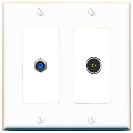 F81 TOSLINK Wall Plate [White]