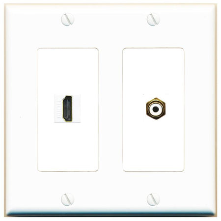 HDMI RCA-WHITE Wall Plate [White]