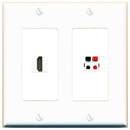 HDMI SPEAKER Wall Plate [White]