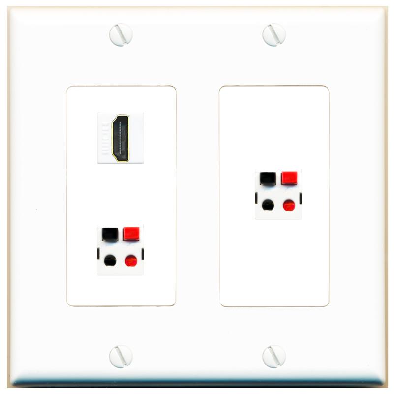 HDMI 2 SPEAKER Wall Plate [White]