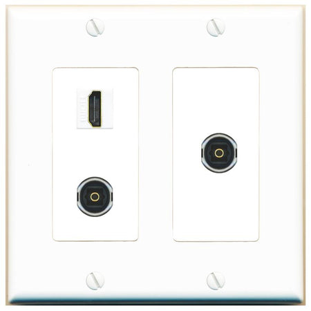 HDMI 2 TOSLINK Wall Plate [White]