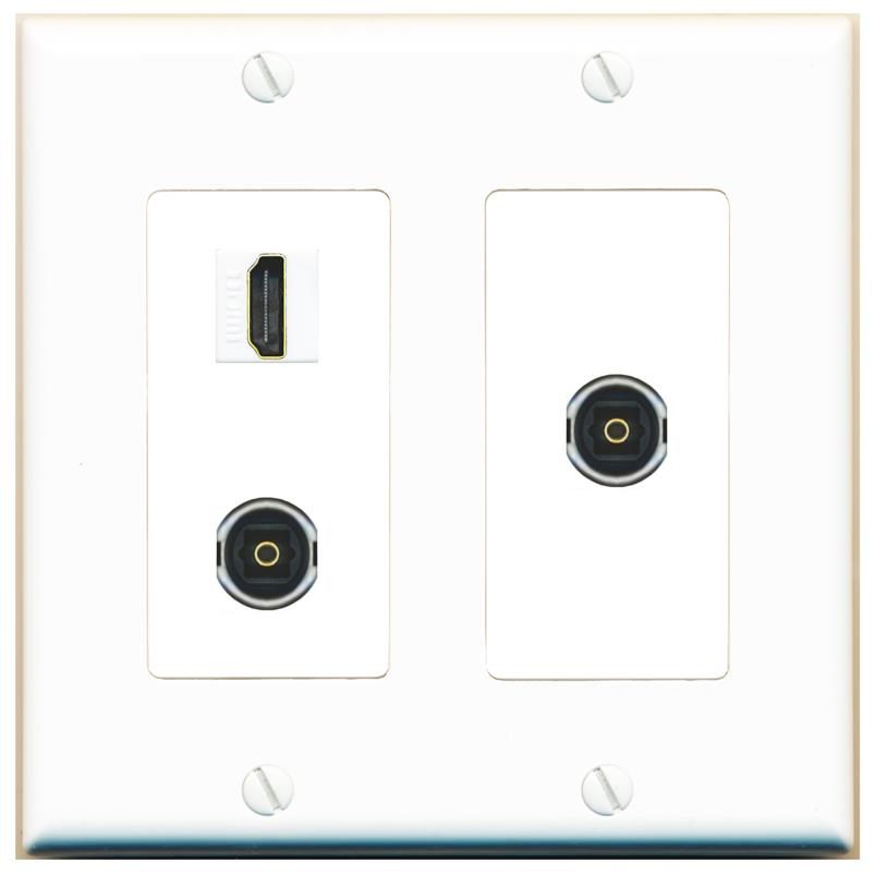 HDMI 2 TOSLINK Wall Plate [White]
