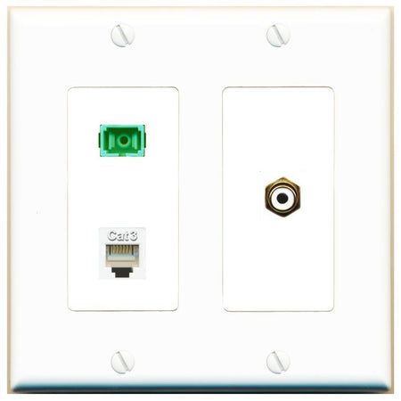PHONE RCA-WHITE SC-APC-SX Wall Plate [White]