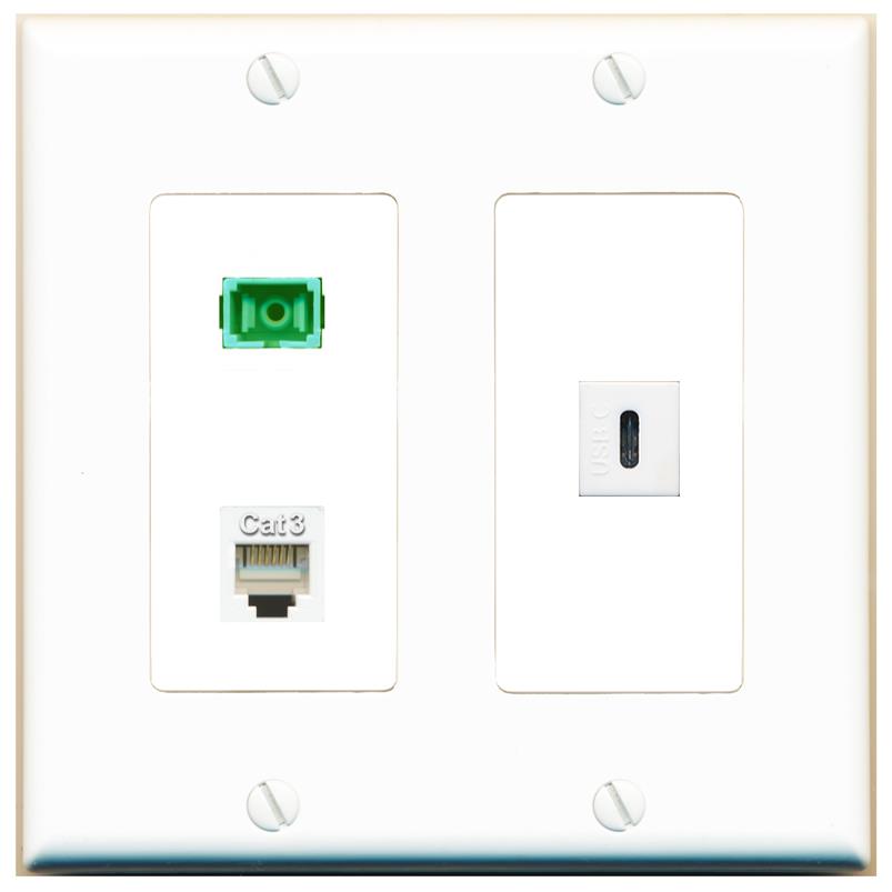 PHONE SC-APC-SX USBC Wall Plate [White]