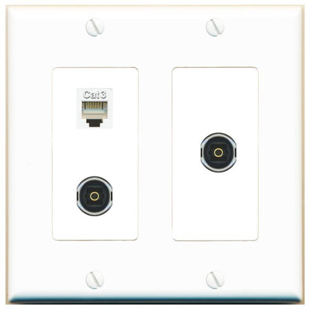 PHONE 2 TOSLINK Wall Plate [White]