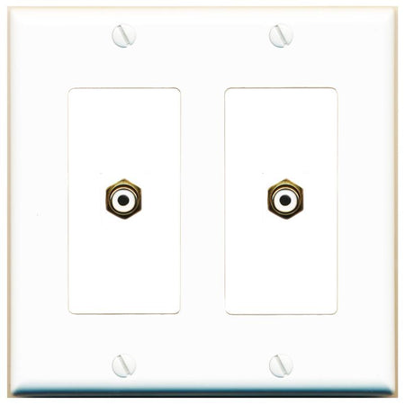 2 RCA-WHITE Wall Plate [White]