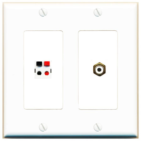 RCA-WHITE SPEAKER Wall Plate [White]