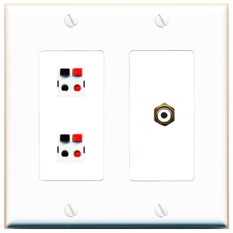 RCA-WHITE 2 SPEAKER Wall Plate [White]
