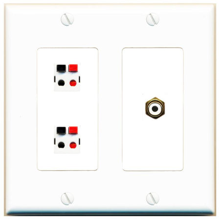 RCA-WHITE 2 SPEAKER Wall Plate [White]