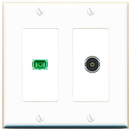SC-APC-SX TOSLINK Wall Plate [White]