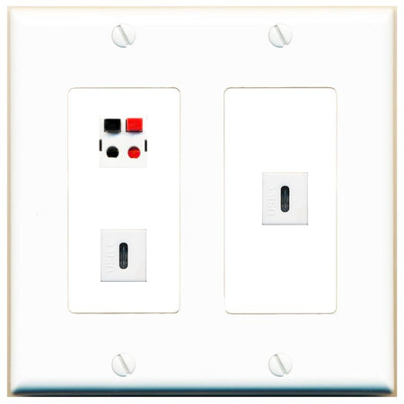 SPEAKER 2 USBC Wall Plate [White]