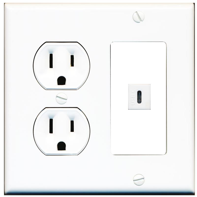 USBC Wall Plate [White]