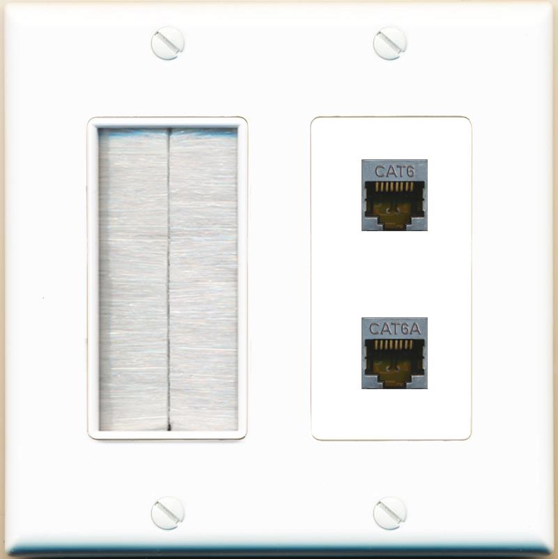 CAT6-SHIELDED CAT6A Wall Plate [White]