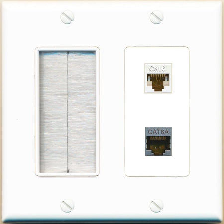 CAT6 CAT6A Wall Plate [White]