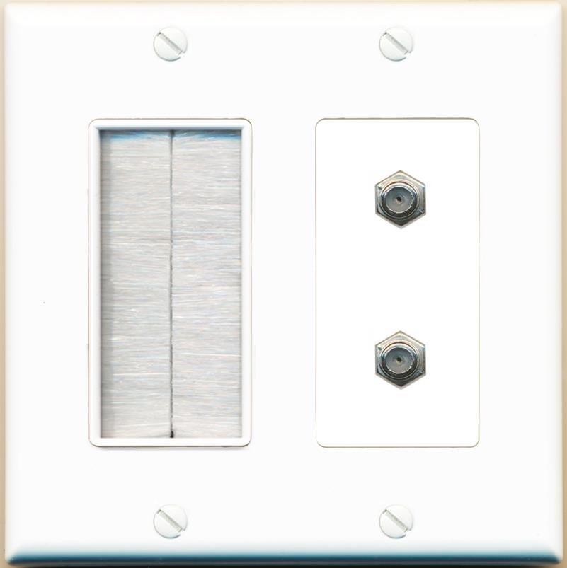 2 COAX Wall Plate [White]
