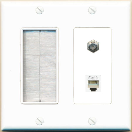COAX PHONE Wall Plate [White]