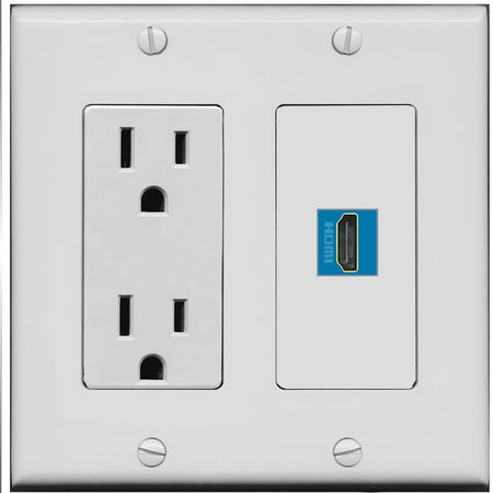 HDMI-BLUE Wall Plate [Gray]
