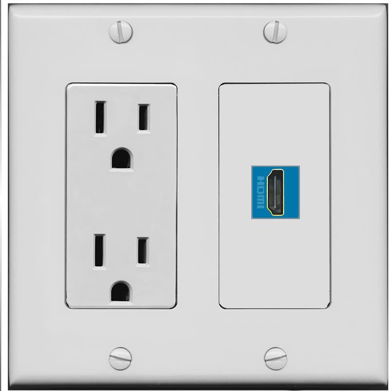 HDMI-BLUE Wall Plate [Gray]