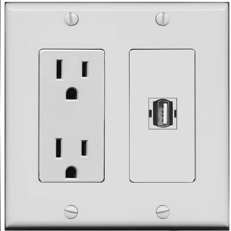USB2 Wall Plate [Gray]