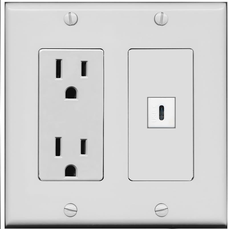 USBC Wall Plate [Gray] – RiteAV