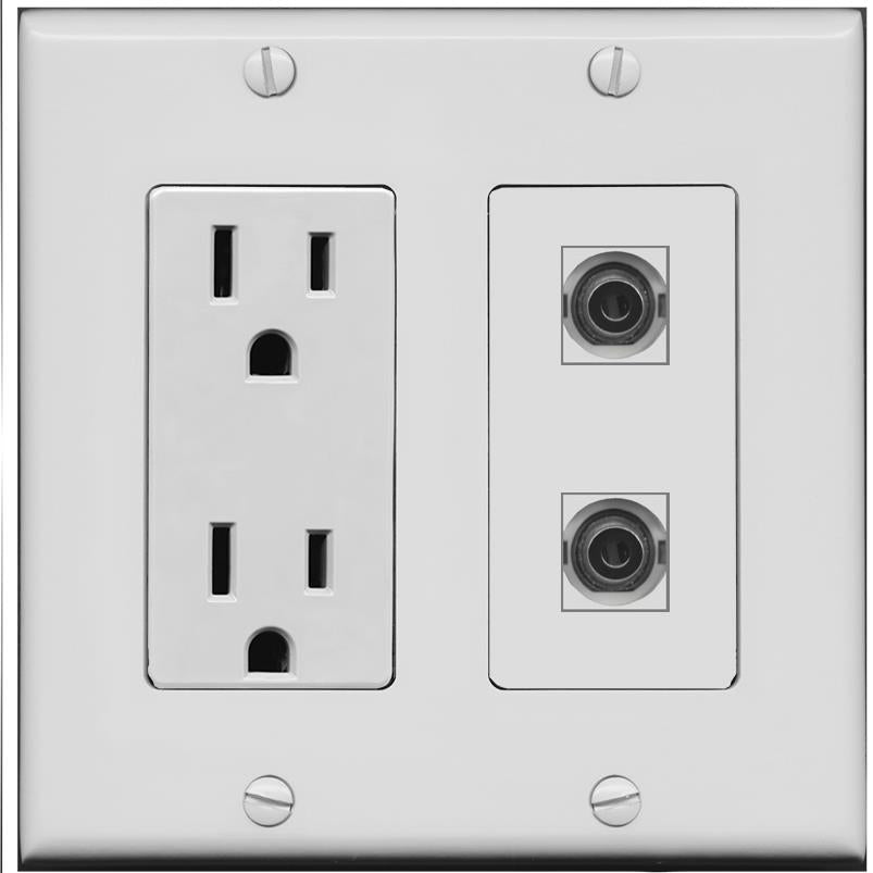 2 3.5mm Wall Plate [Gray]