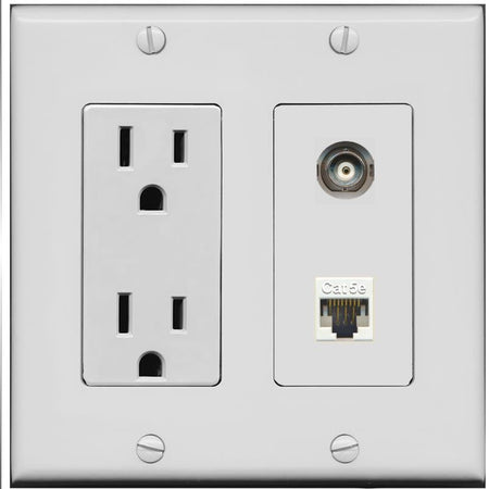 BNC CAT5E Wall Plate [Gray]