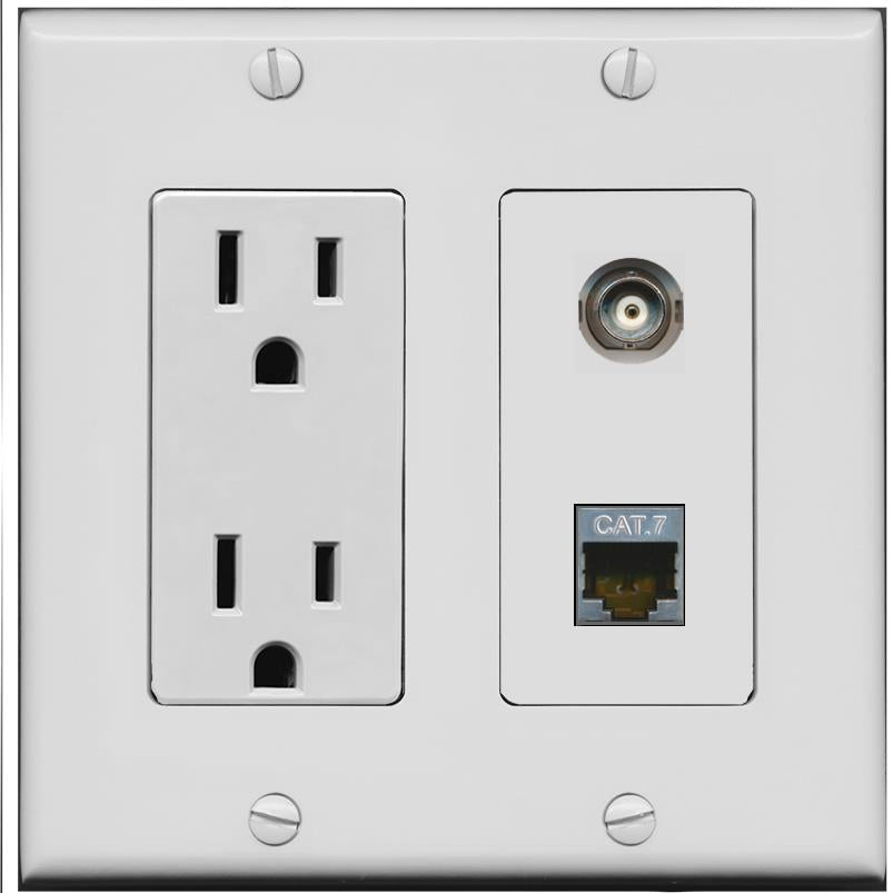 BNC CAT7 Wall Plate [Gray]