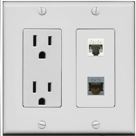 CAT5E CAT6-SHIELDED Wall Plate [Gray]