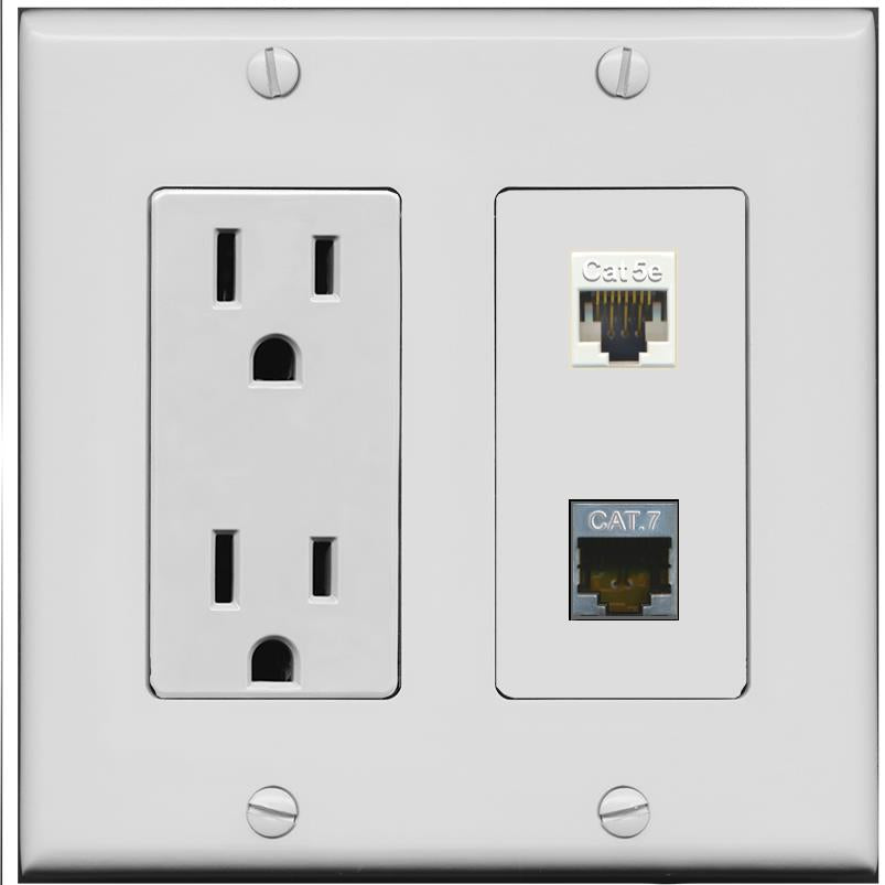 CAT5E CAT7 Wall Plate [Gray]