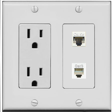 CAT5E PHONE Wall Plate [Gray]