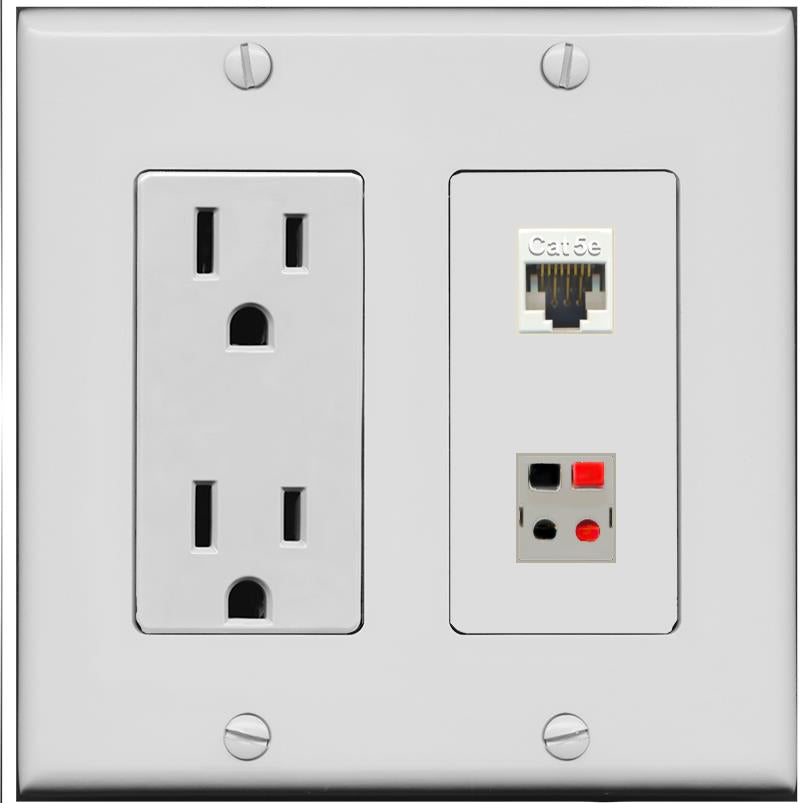 CAT5E SPEAKER Wall Plate [Gray]