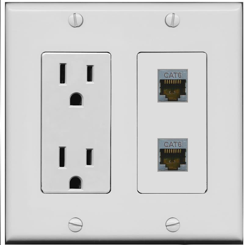 2 CAT6-SHIELDED Wall Plate [Gray]
