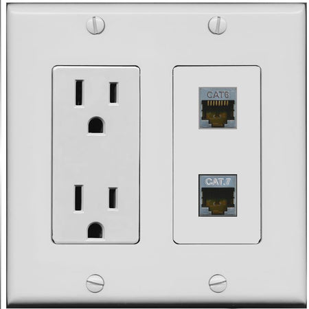 CAT6-SHIELDED CAT7 Wall Plate [Gray]