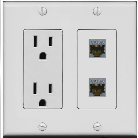 2 CAT6A Wall Plate [Gray]