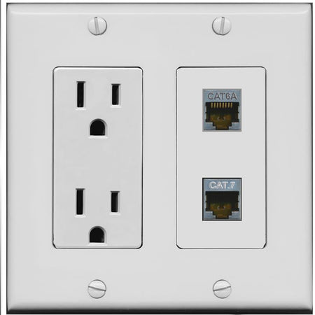 CAT6A CAT7 Wall Plate [Gray]