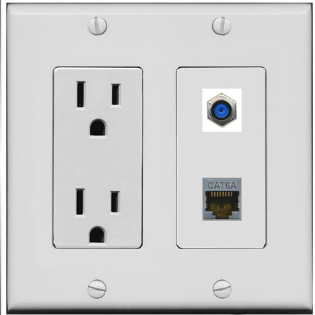 CAT6A F81 Wall Plate [Gray]