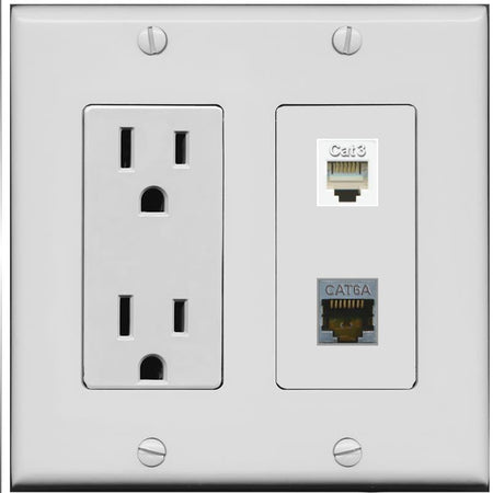 CAT6A PHONE Wall Plate [Gray]