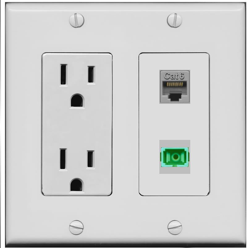 CAT6 SC-APC-SX Wall Plate [Gray]
