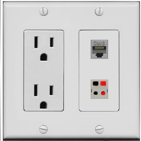 CAT6 SPEAKER Wall Plate [Gray]