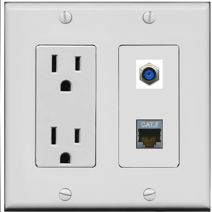 CAT7 F81 Wall Plate [Gray]