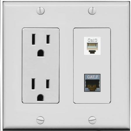 CAT7 PHONE Wall Plate [Gray]