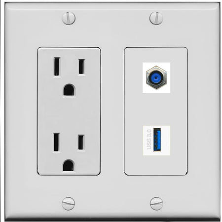 F81 USB-3 Wall Plate [Gray]