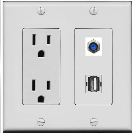F81 USB2 Wall Plate [Gray]